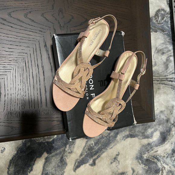 LONDON FOG Womens Macey Demi-Wedge Dress Sandals - Picture 2 of 8